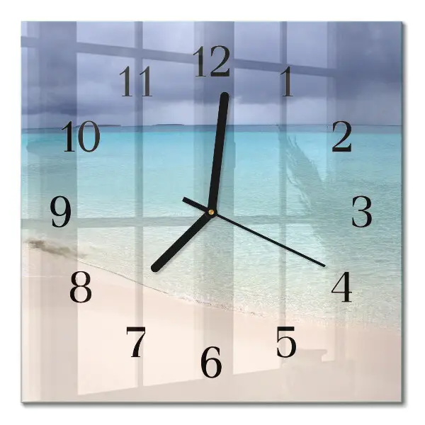 Wanduhr mit motiv quadratisch Strand