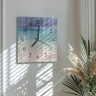 Wanduhr mit motiv quadratisch Strand