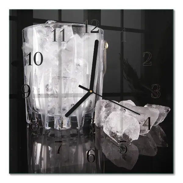 Quadratische wanduhr Eis