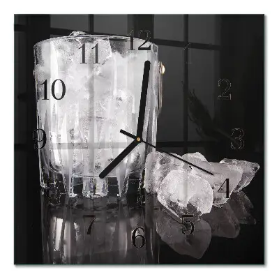 Quadratische wanduhr Eis