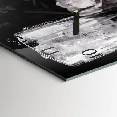 Quadratische wanduhr Eis