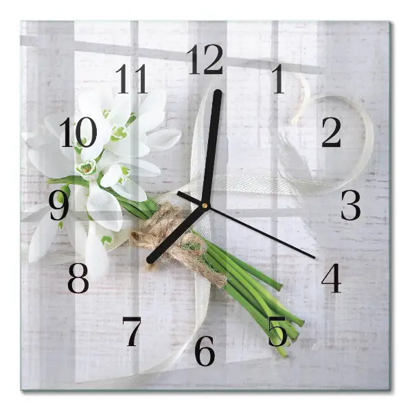 Wanduhr mit motiv quadratisch Ein Blumenstrauß