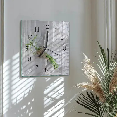 Wanduhr mit motiv quadratisch Ein Blumenstrauß