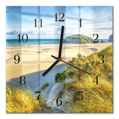 Wanduhr mit motiv quadratisch Strand