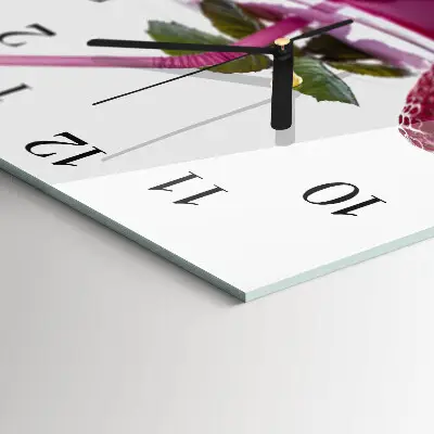 Quadratische wanduhr Cocktail