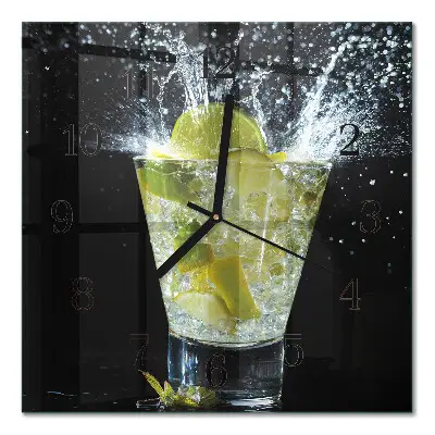 Glasuhr quadratisch Cocktail