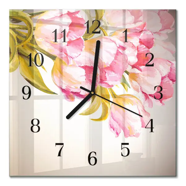 Moderne wanduhr quadratisch Aquarelle