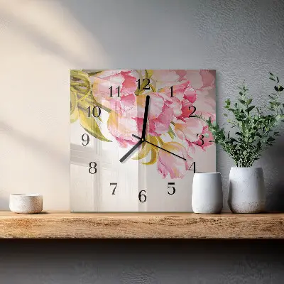 Moderne wanduhr quadratisch Aquarelle