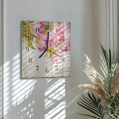Moderne wanduhr quadratisch Aquarelle