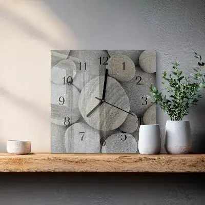 Moderne wanduhr quadratisch Steine