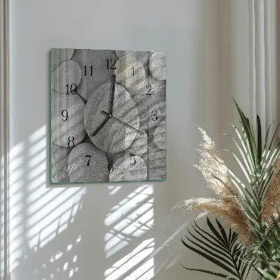 Moderne wanduhr quadratisch Steine