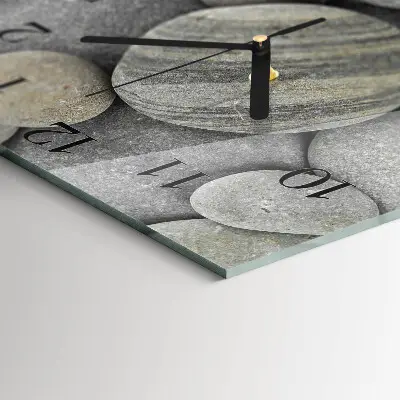 Moderne wanduhr quadratisch Steine