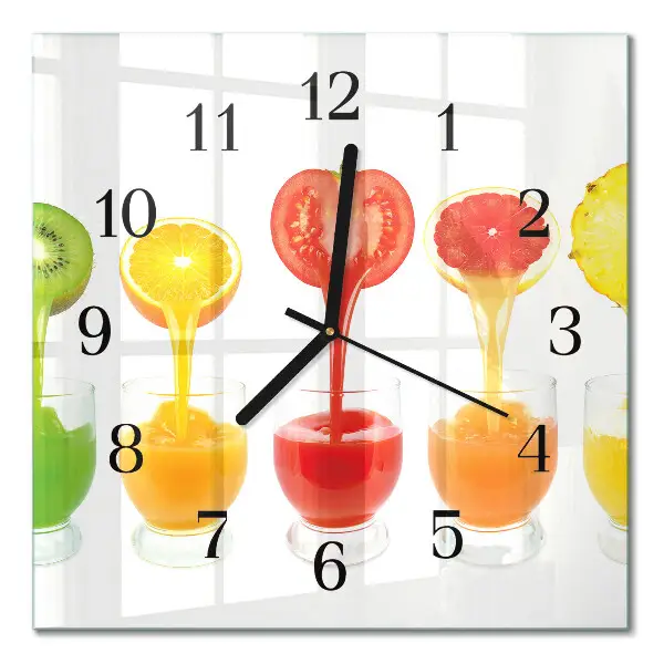 Moderne wanduhr quadratisch Saft