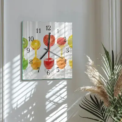 Moderne wanduhr quadratisch Saft