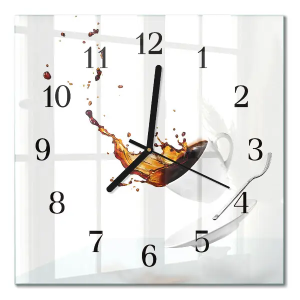 Quadratische wanduhr modern Becher