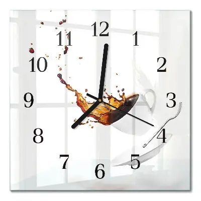 Quadratische wanduhr modern Becher