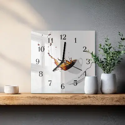 Quadratische wanduhr modern Becher