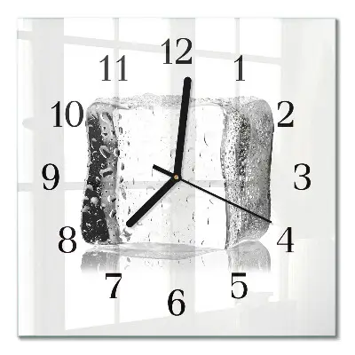 Moderne wanduhr quadratisch Eis