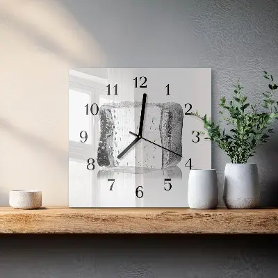 Moderne wanduhr quadratisch Eis