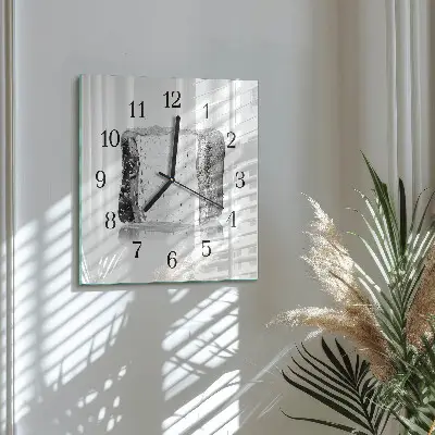 Moderne wanduhr quadratisch Eis