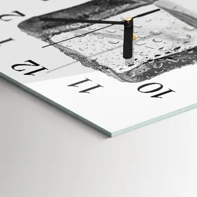 Moderne wanduhr quadratisch Eis