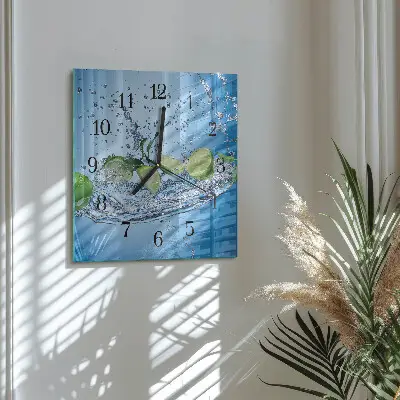 Glasuhr quadratisch Limes