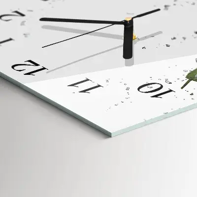 Moderne wanduhr quadratisch Chilischoten
