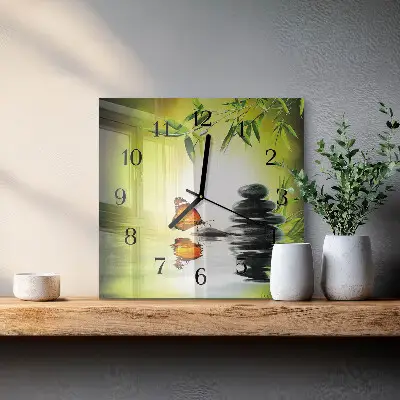Wanduhr mit motiv quadratisch Natur