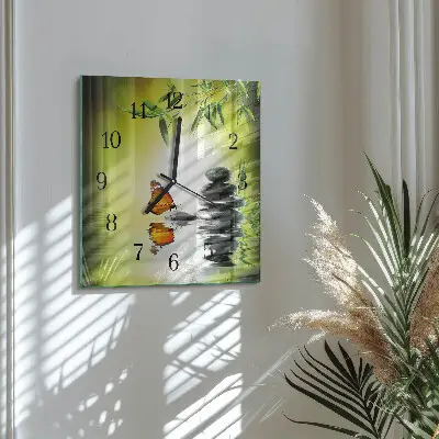 Wanduhr mit motiv quadratisch Natur