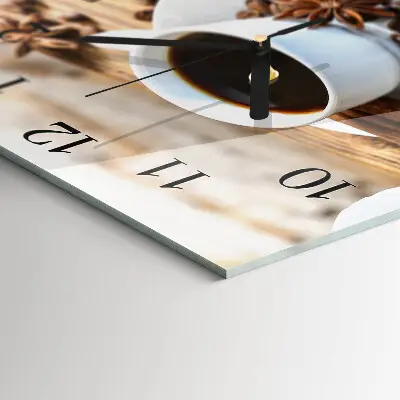 Quadratische wanduhr Kaffee