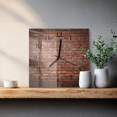 Quadratische wanduhr modern Ziegel