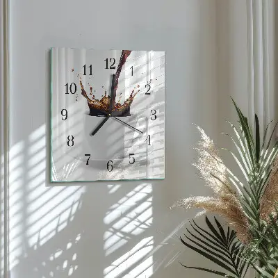 Moderne wanduhr quadratisch Kaffee