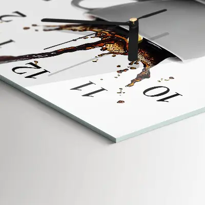 Moderne wanduhr quadratisch Kaffee