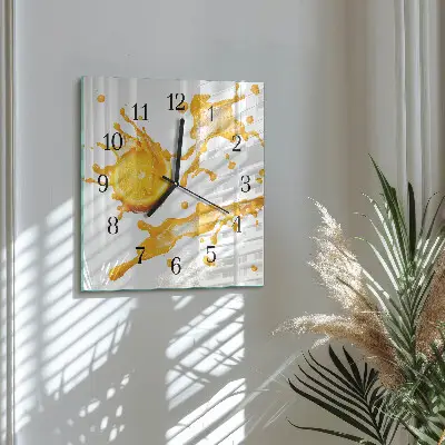 Wanduhr mit motiv quadratisch Orangensaft