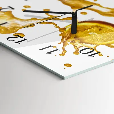 Wanduhr mit motiv quadratisch Orangensaft