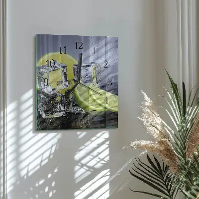 Moderne wanduhr quadratisch Zitrusfrüchte