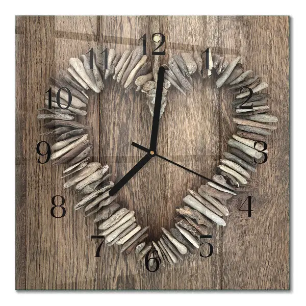 Moderne wanduhr quadratisch Herz