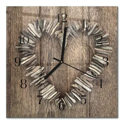 Moderne wanduhr quadratisch Herz