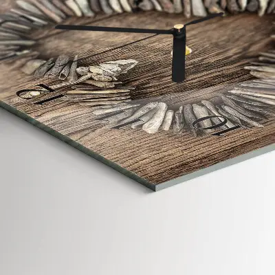 Moderne wanduhr quadratisch Herz