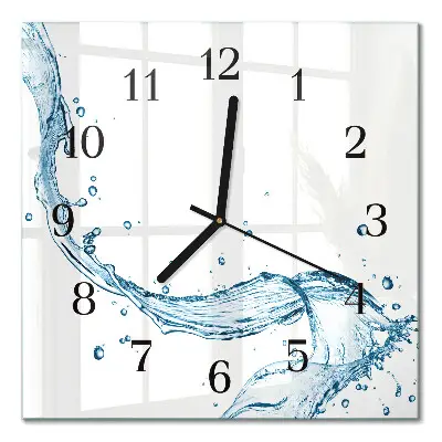 Quadratische wanduhr Wasser