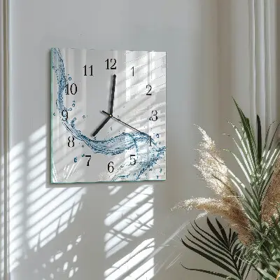 Quadratische wanduhr Wasser