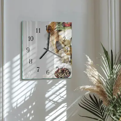 Quadratische wanduhr modern Pasta