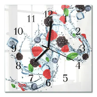Quadratische wanduhr modern Fruchteis