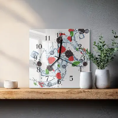 Quadratische wanduhr modern Fruchteis