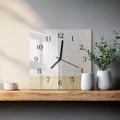 Moderne wanduhr quadratisch Ziegel