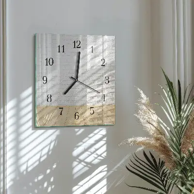 Moderne wanduhr quadratisch Ziegel