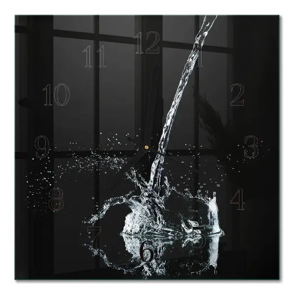 Glasuhr quadratisch Wasser