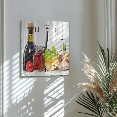 Quadratische wanduhr Pasta