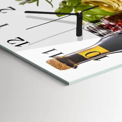 Quadratische wanduhr Pasta