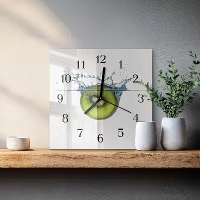 Moderne wanduhr quadratisch Kiwi